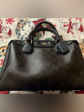 Mini Coach Black Signature Dome Satchel
